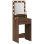 Mesa de maquillaje con luces LED marrón roble 50x41x135 cm by , Bedroom Dressers - Ref: Foro24-865097, Price: 97,73 €, Discou...