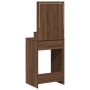 Mesa de maquillaje con luces LED marrón roble 50x41x135 cm by , Bedroom Dressers - Ref: Foro24-865097, Price: 97,73 €, Discou...