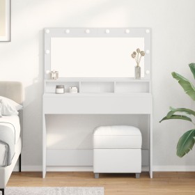 mesa de tocador blanca con luces LED - 100x41x135 cm von , Schlafzimmerkommoden - Ref: Foro24-865100, Preis: 131,68 €, Rabatt...