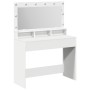 mesa de tocador blanca con luces LED - 100x41x135 cm de , Tocadores para dormitorios - Ref: Foro24-865100, Precio: 135,25 €, ...