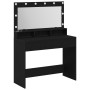 Tocador con luces LED negro y roble, 100x41x135 cm de , Tocadores para dormitorios - Ref: Foro24-865101, Precio: 137,75 €, De...