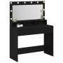 Tocador con luces LED negro y roble, 100x41x135 cm de , Tocadores para dormitorios - Ref: Foro24-865101, Precio: 137,75 €, De...