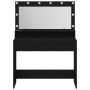 Tocador con luces LED negro y roble, 100x41x135 cm de , Tocadores para dormitorios - Ref: Foro24-865101, Precio: 137,75 €, De...