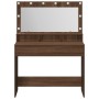 Mesa de tocador  con luces LED en color Roble Marrón, 100x41x135 cm | Foro24.es | Tu tienda online para hogar, jardín y más Foro24.es