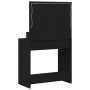 Mesa de Maquillaje con Luces LED - Madera Negra 79x41x135 cm de , Tocadores para dormitorios - Ref: Foro24-865110, Precio: 12...