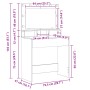 Tocador con Luces LED Gris Concreto 79x41x135 cm de , Tocadores para dormitorios - Ref: Foro24-865112, Precio: 113,87 €, Desc...
