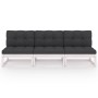 3-seater garden sofa with solid pine wood cushions by vidaXL, Outdoor sofas - Ref: Foro24-3076350, Price: 289,38 €, Discount: %