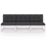 3-seater garden sofa with solid pine wood cushions by vidaXL, Outdoor sofas - Ref: Foro24-3076350, Price: 285,12 €, Discount: %
