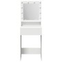 Mesa de tocador con luces LED blanca 50x41x135 cm de , Tocadores para dormitorios - Ref: Foro24-865118, Precio: 89,47 €, Desc...