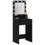 Mesa de maquillaje con luces LED en roble negro 50x41x135 cm de , Tocadores para dormitorios - Ref: Foro24-865119, Precio: 92...