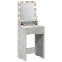 Mesa de maquillaje con luces LED gris concreto 50x41x135 cm de , Tocadores para dormitorios - Ref: Foro24-865121, Precio: 90,...