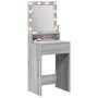 Mesa de tocador con luces LED en Gris Sonoma - 50x41x135 cm de , Tocadores para dormitorios - Ref: Foro24-865123, Precio: 92,...