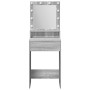 Mesa de tocador con luces LED en Gris Sonoma - 50x41x135 cm de , Tocadores para dormitorios - Ref: Foro24-865123, Precio: 92,...