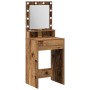 Mesa de Tocador con Luces LED - Madera Vieja, 50x41x135 cm de , Tocadores para dormitorios - Ref: Foro24-865125, Precio: 90,2...