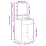Toallero con luces LED Roble Artesano 50x41x135 cm de , Tocadores para dormitorios - Ref: Foro24-865126, Precio: 90,22 €, Des...