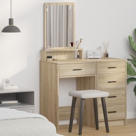 Mesita de Tocador con Cajones en Roble Sonoma 50x41x140 cm von , Schlafzimmerkommoden - Ref: Foro24-865129, Preis: 75,44 €, R...