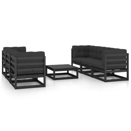 7-piece garden furniture set with solid pine wood cushions by vidaXL, Garden sets - Ref: Foro24-3076388, Price: 759,70 €, Dis...
