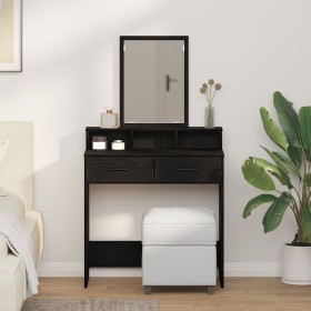Mesa de tocador Roble negro MDF y vidrio 79 x 41 x 140 cm Tocador von , Schlafzimmerkommoden - Ref: Foro24-865137, Preis: 106...