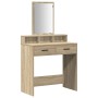 Mesa de maquillaje con cajones Sonoma Roble 79x41x140 cm de , Tocadores para dormitorios - Ref: Foro24-865138, Precio: 96,63 ...