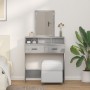 Mesa de tocador con cajones Gris Concreto 79x41x140 cm de , Tocadores para dormitorios - Ref: Foro24-865139, Precio: 96,63 €,...