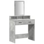 Mesa de tocador con cajones Gris Concreto 79x41x140 cm de , Tocadores para dormitorios - Ref: Foro24-865139, Precio: 96,63 €,...