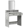 Mesa de tocador con cajones Gris Concreto 79x41x140 cm de , Tocadores para dormitorios - Ref: Foro24-865139, Precio: 96,63 €,...