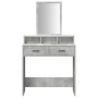 Mesa de tocador con cajones Gris Concreto 79x41x140 cm de , Tocadores para dormitorios - Ref: Foro24-865139, Precio: 96,63 €,...
