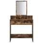 Tocador con Cajones en Roble Ahumado 79x41x140 cm de , Tocadores para dormitorios - Ref: Foro24-865140, Precio: 96,63 €, Desc...