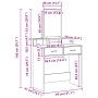 Tocador con Cajones en Roble Ahumado 79x41x140 cm de , Tocadores para dormitorios - Ref: Foro24-865140, Precio: 96,63 €, Desc...