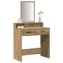 Mesa de maquillaje con cajones de roble Artisan 79x41x140 cm de , Tocadores para dormitorios - Ref: Foro24-865144, Precio: 97...