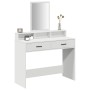 Mesita de tocador blanca con cajones 100x41x140 cm de , Tocadores para dormitorios - Ref: Foro24-865145, Precio: 111,37 €, De...