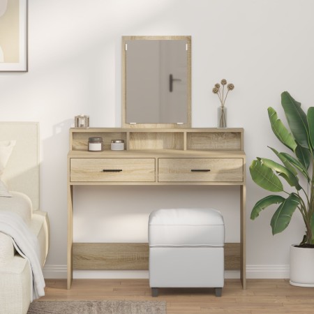 Mesa de Tocador con Cajones Roble Sonoma 100x41x140 cm de , Tocadores para dormitorios - Ref: Foro24-865147, Precio: 108,25 €...