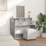 Mesa de Tocador con Cajones en Gris Concreto 100x41x140 cm de , Tocadores para dormitorios - Ref: Foro24-865148, Precio: 108,...