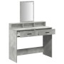 Mesa de Tocador con Cajones en Gris Concreto 100x41x140 cm de , Tocadores para dormitorios - Ref: Foro24-865148, Precio: 108,...