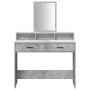 Mesa de Tocador con Cajones en Gris Concreto 100x41x140 cm de , Tocadores para dormitorios - Ref: Foro24-865148, Precio: 108,...
