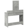 Mesa de Tocador con Cajones en Gris Concreto 100x41x140 cm de , Tocadores para dormitorios - Ref: Foro24-865148, Precio: 108,...