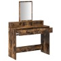 Mesa de tocador con cajones de roble ahumado 100x41x140 cm de , Tocadores para dormitorios - Ref: Foro24-865149, Precio: 108,...