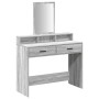 Mesa de tocador con cajones Gris Sonoma 100x41x140 cm de , Tocadores para dormitorios - Ref: Foro24-865150, Precio: 111,37 €,...