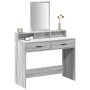 Mesa de tocador con cajones Gris Sonoma 100x41x140 cm de , Tocadores para dormitorios - Ref: Foro24-865150, Precio: 111,37 €,...