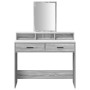 Mesa de tocador con cajones Gris Sonoma 100x41x140 cm de , Tocadores para dormitorios - Ref: Foro24-865150, Precio: 111,37 €,...