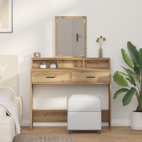 Mesa de maquillaje con cajones de roble artesano 100x41x140 cm by , Bedroom Dressers - Ref: Foro24-865153, Price: 104,27 €, D...