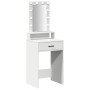 Mesa de tocador con luces LED Blanca 50x41x140 cm de , Tocadores para dormitorios - Ref: Foro24-865154, Precio: 94,57 €, Desc...