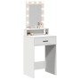 Mesa de tocador con luces LED Blanca 50x41x140 cm de , Tocadores para dormitorios - Ref: Foro24-865154, Precio: 94,57 €, Desc...