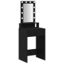 Mesa de tocador con luces LED en color roble negro 50x41x140 cm de , Tocadores para dormitorios - Ref: Foro24-865155, Precio:...