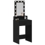 Mesa de tocador con luces LED en color roble negro 50x41x140 cm de , Tocadores para dormitorios - Ref: Foro24-865155, Precio:...