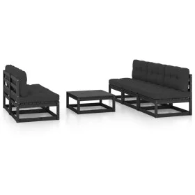 6-piece garden furniture set with solid pine wood cushions by vidaXL, Garden sets - Ref: Foro24-3076363, Price: 563,15 €, Dis...