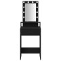 Mesa de tocador con luces LED en color roble negro 50x41x140 cm de , Tocadores para dormitorios - Ref: Foro24-865155, Precio:...