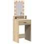 Tocador con Luces LED - Roble Sonoma - 50x41x140 cm de , Tocadores para dormitorios - Ref: Foro24-865156, Precio: 94,56 €, De...