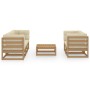 6-piece garden furniture set with solid pine wood cushions by vidaXL, Garden sets - Ref: Foro24-3076382, Price: 548,88 €, Dis...