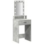 Mesa de Maquillaje con Luces LED Gris Concreto 50x41x140 cm de , Tocadores para dormitorios - Ref: Foro24-865157, Precio: 94,...